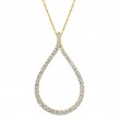 Diamond Hoop Pendant - 1.27 Carats