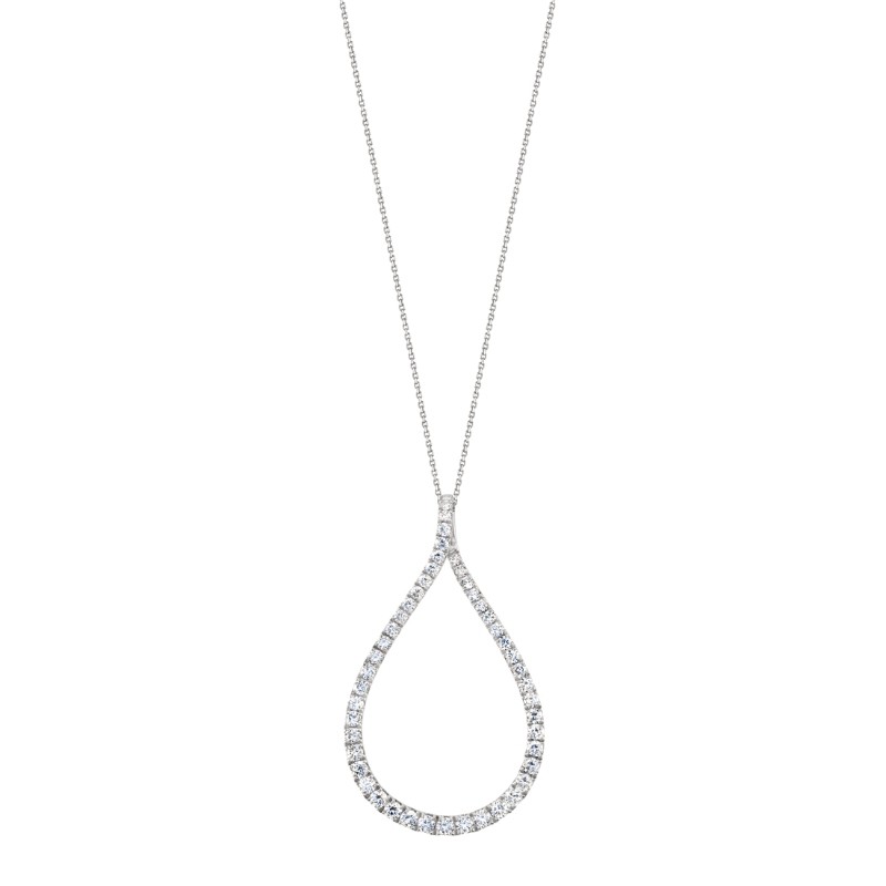 Diamond Hoop Necklace - .50 Carats