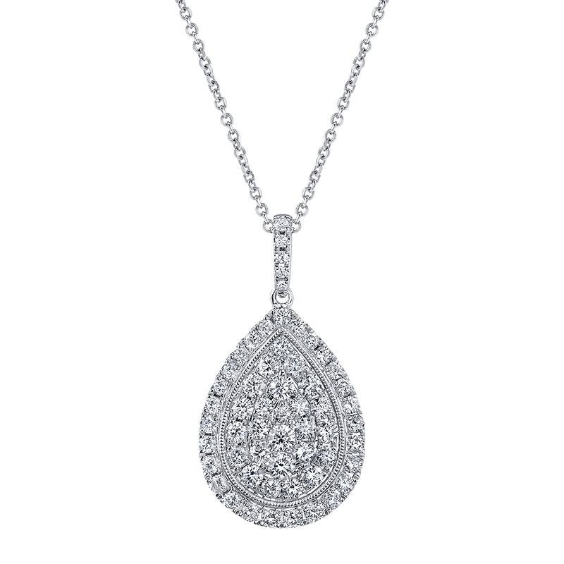 PEAR SHAPED DIAMOND PENDANT