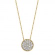 Round Pave Diamond Necklace