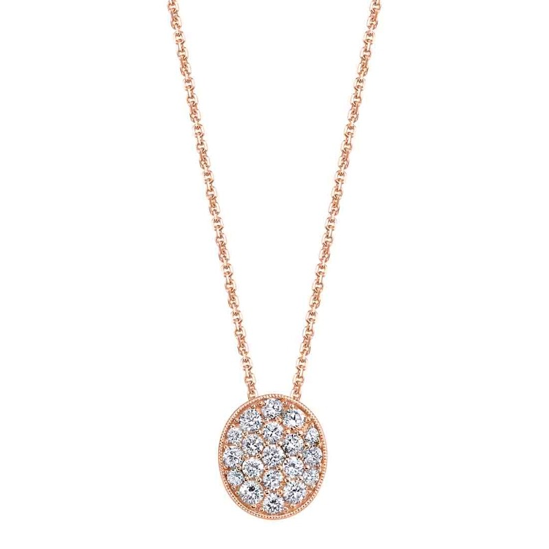 Oval Diamond Pave Necklace