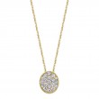 Oval Diamond Pave Necklace
