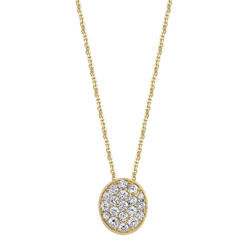 Oval Diamond Pave Necklace