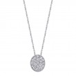Oval Diamond Pave Necklace