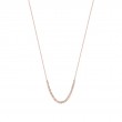 Round Bezel Diamond Smile Necklace