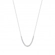 Round Bezel Diamond Smile Necklace