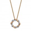 Rose Gold Diamond Swirl Pendant