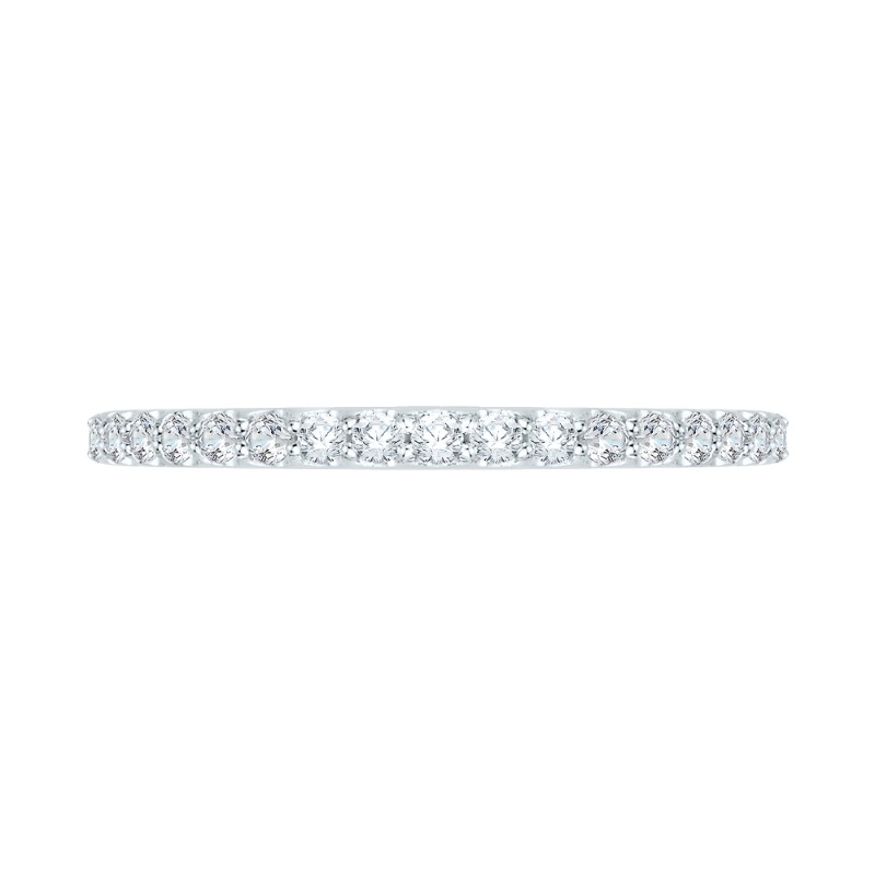 Diamond Half-Eternity Wedding Band in 14K White Gold