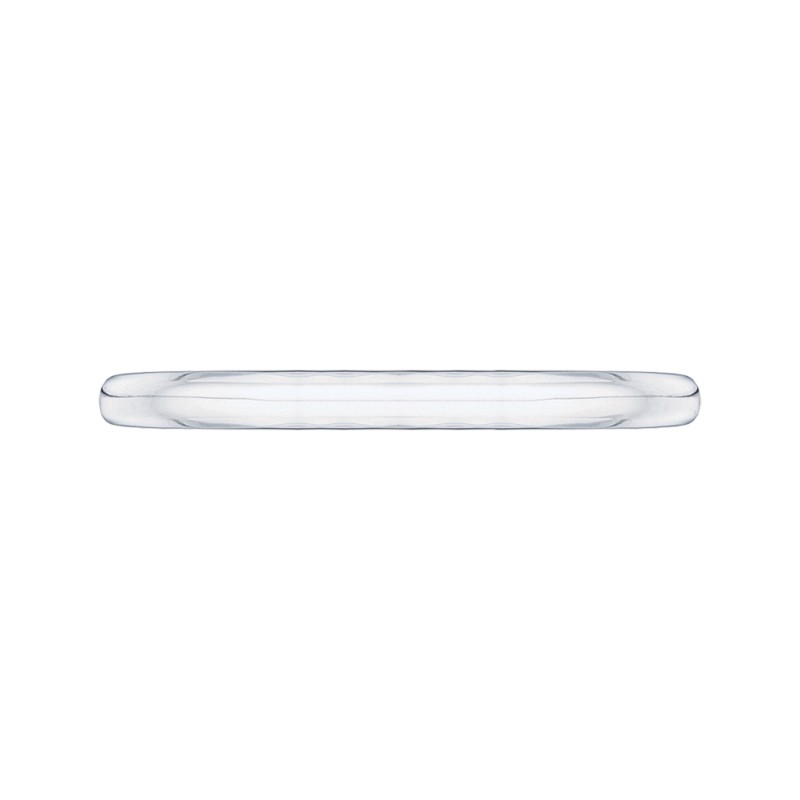 14K White Gold Plain Wedding Band