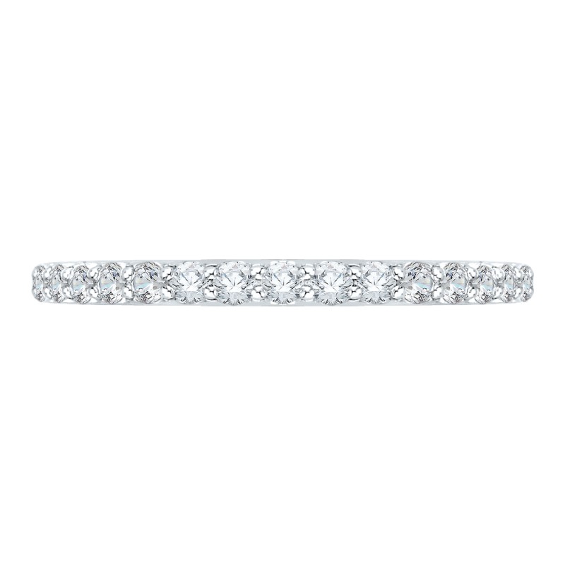 Diamond Half-Eternity Wedding Band In 14K White Gold