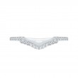 Round Diamond Wedding Band in 14K White Gold