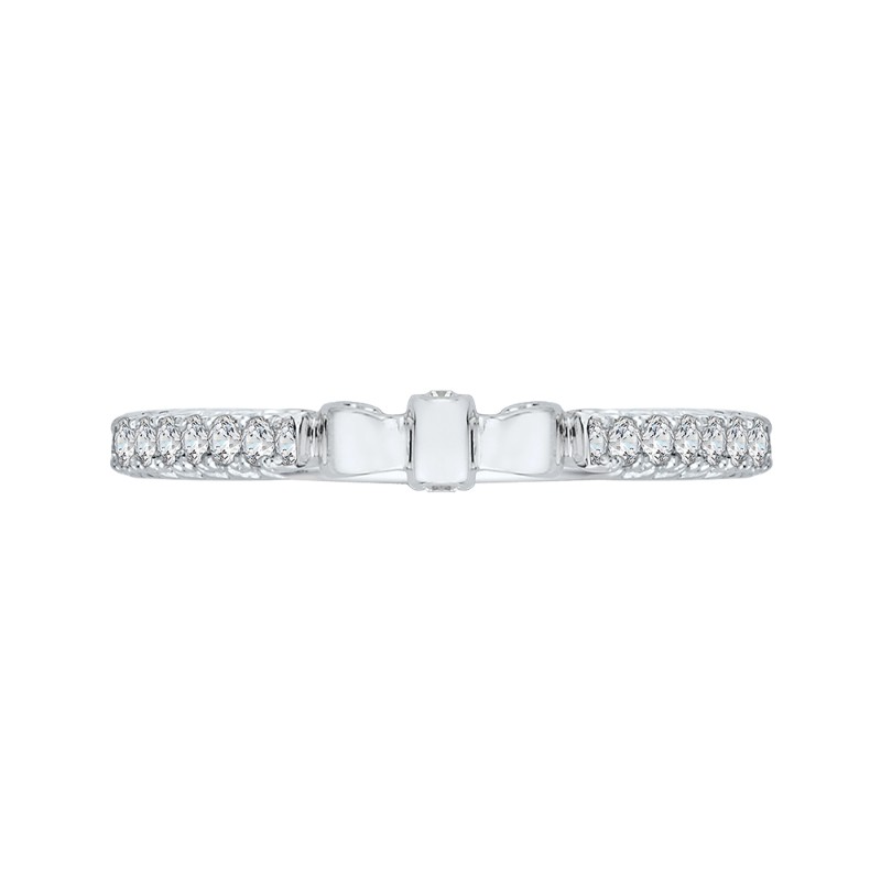 Round Diamond Wedding Band in 14K White Gold