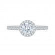 Diamond Halo Engagement Ring in 14K White Gold