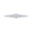 Diamond Solitaire Petite Engagement Ring in 14K White Gold
