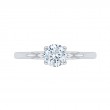 Diamond Solitaire Petite Engagement Ring in 14K White Gold