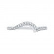Diamond Curved Wedding Band in 14K White Gold
