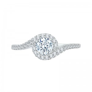 Diamond Promise Engagement Ring in 14K White Gold