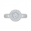 Diamond Double Halo Engagement Ring in 14K White Gold