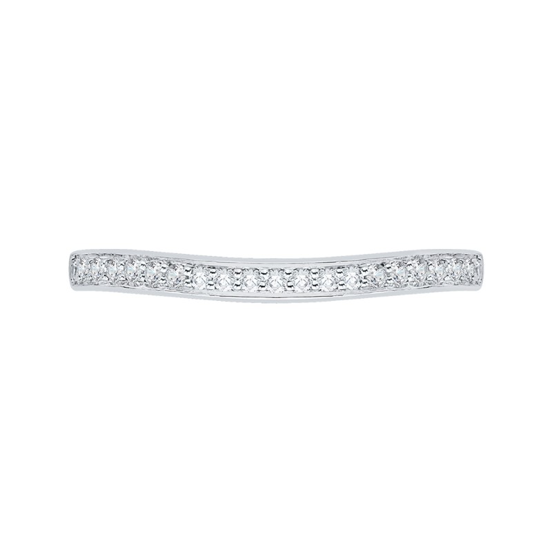 Round Diamond Wedding Band in 14K White Gold