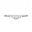 Round Diamond Half-Eternity Wedding Band in 14K White Gold