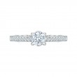 Round Diamond Engagement Ring In 14K White Gold