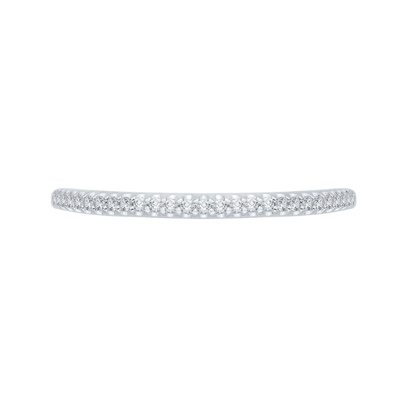 14K White Gold Diamond Half-Eternity Wedding Band