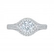 Round Diamond Engagement Ring in 14K White Gold