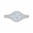 Round Diamond Engagement Ring in 14K White Gold