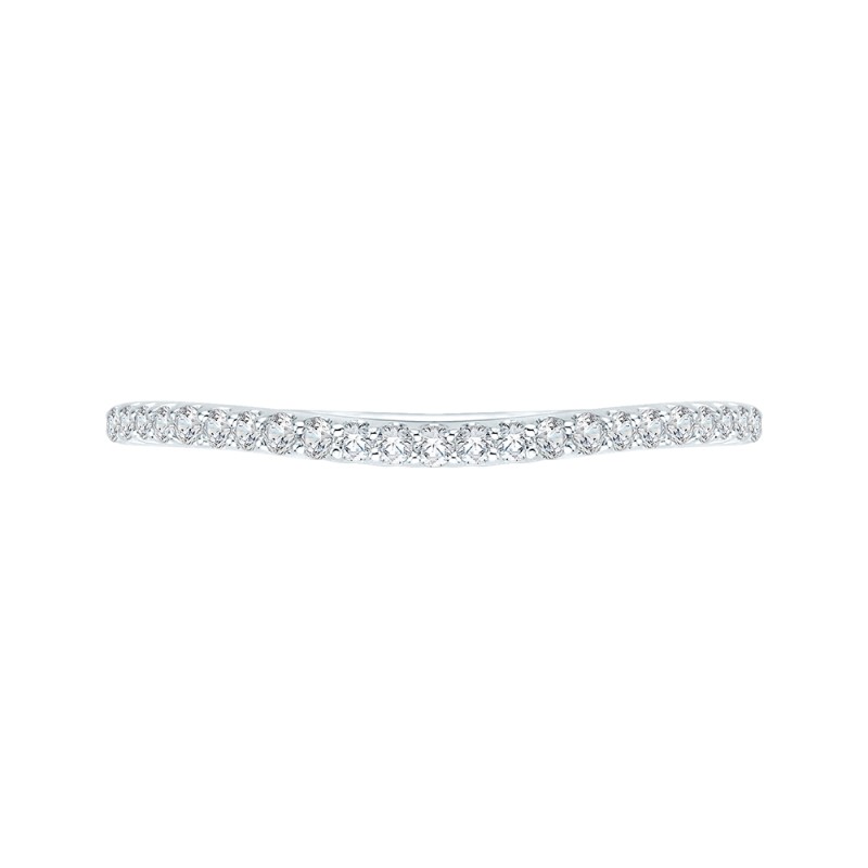 Round Diamond Wedding Band in 14K White Gold