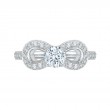 Round Diamond Infinity Engagement Ring in 14K White Gold