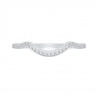 Round Diamond Half-Eternity Wedding Band In 14K White Gold