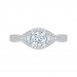 Diamond Engagement Ring Set in 14K White Gold