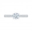 Diamond Cathedral Style Engagement Ring In 14K White Gold