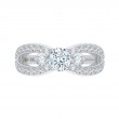 Split Shank Diamond Three-Stone Engagement Ring in 14K White Gold