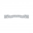 Round Diamond Wedding band in 14K White Gold