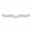 Round Diamond Wedding Band in 14K White Gold