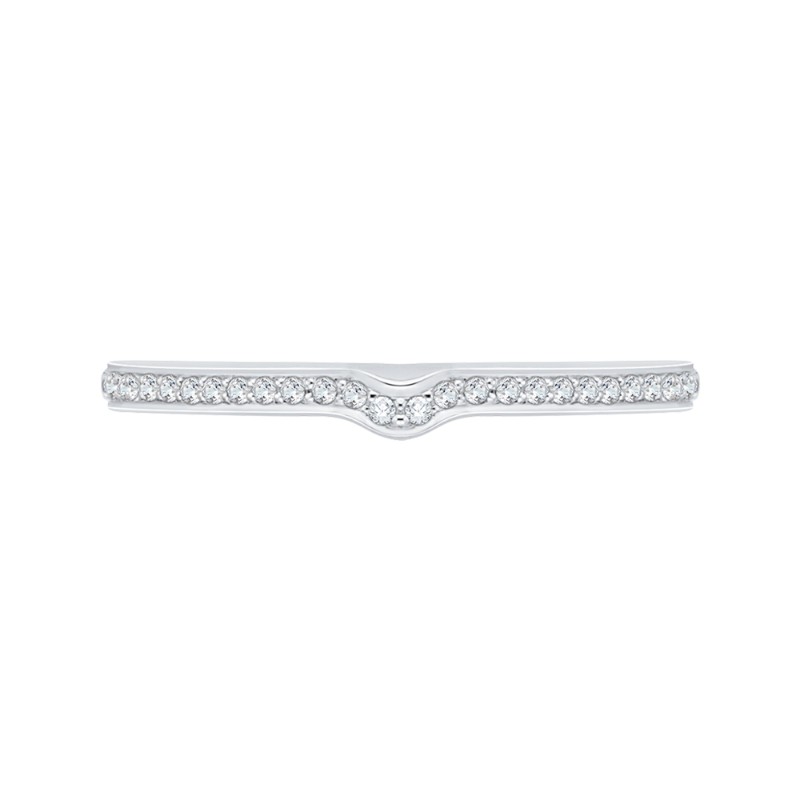 Round Diamond Wedding Band in 14K White Gold