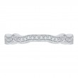 Round Diamond Wedding band in 14K White Gold