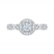 Diamond Halo Engagement Ring in 14K White Gold