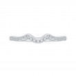 Round Diamond Wedding Band in 14K White Gold