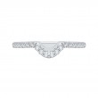 Round Diamond Half-Eternity Wedding Band in 14K White Gold