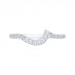 Round Diamond Half-Eternity Wedding Band in 14K White Gold