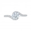 Round Diamond Promise Engagement Ring in 14K White Gold