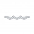 Round Diamond Half-Eternity Wedding Band in 14K White Gold