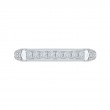 Round and Princess Cut Diamond Wedding Band in 14K White Gold