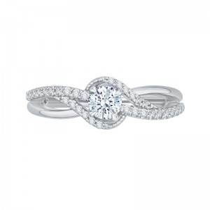 Diamond Engagement Ring in 14K White Gold