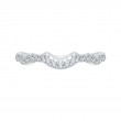 Round Diamond Half-Eternity Wedding Band in 14K White Gold