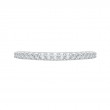 Round Diamond Half-Eternity Wedding Band in 14K White Gold