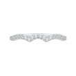 Round Diamond Half-Eternity Wedding Band in 14K White Gold
