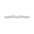Round Diamond Half-Eternity Wedding Band in 14K White Gold